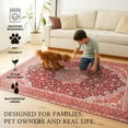 thumbnail image 3 of My Magic Carpet 3'x5' Machine Washable Non-Slip Kitchen Entryway Area Rug - Kenya Ruby, 3 of 6