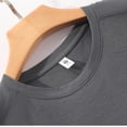 thumbnail image 4 of Men’s Bamboo Viscose Cotton Blend Undershirt Ultra Soft T-Shirts Breathable Moisture Wicking Stretch Cooling Tee Big and Tall Size S-4XL Dark Gray, 4 of 8