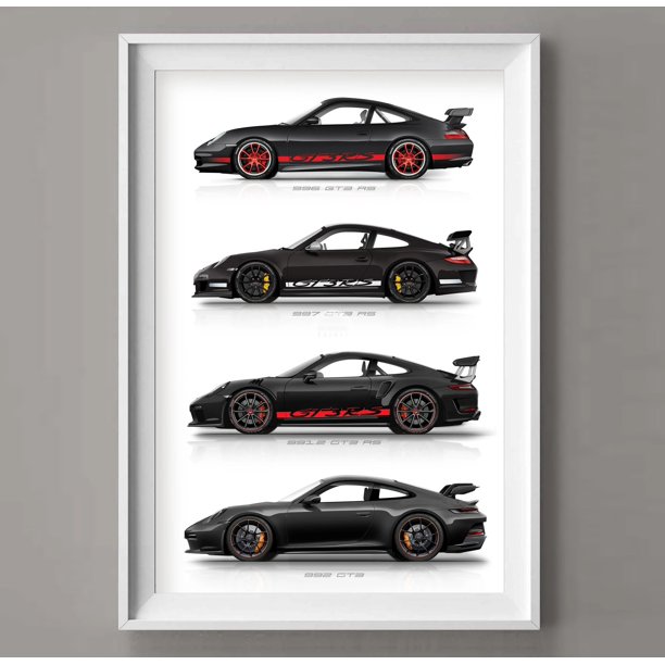 GT3 RS-póster de supercoche de generación de coches, lienzo impreso, pintura, decoración del hogar, regalo de decoración de arte de la pared para amantes del coche, sin marco, 911