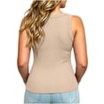 thumbnail image 3 of ThreadVibe Womens Plus Size Tank Tops V Neck Sleeveless Ribbed Tank Casual Basic Thick Strap Slim Fitted Racerback Shirts Cute Going Out Top,Business Casual Outfits, 3 of 7