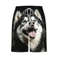 thumbnail image 4 of Oplxuo Men's Funny Dog 3D Graphic Beach Shorts Elastic Waist Drawstring Lightweight Summer Casual Shorts with Pockets, 4 of 4
