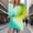 Green, variant on Womens Raw Frayed Round Neck Long Sleeve Tunic Sweatshirt Oversized Ombre Dip Dye Gradient Tone Loose Lightweight Pullover Light Green 3XL