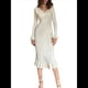 thumbnail image 2 of Vestidos Largos Elegantes de Larga con Cuello en V para Mujer, Plisados y Holgados, con Cinturón. M, 2 of 10