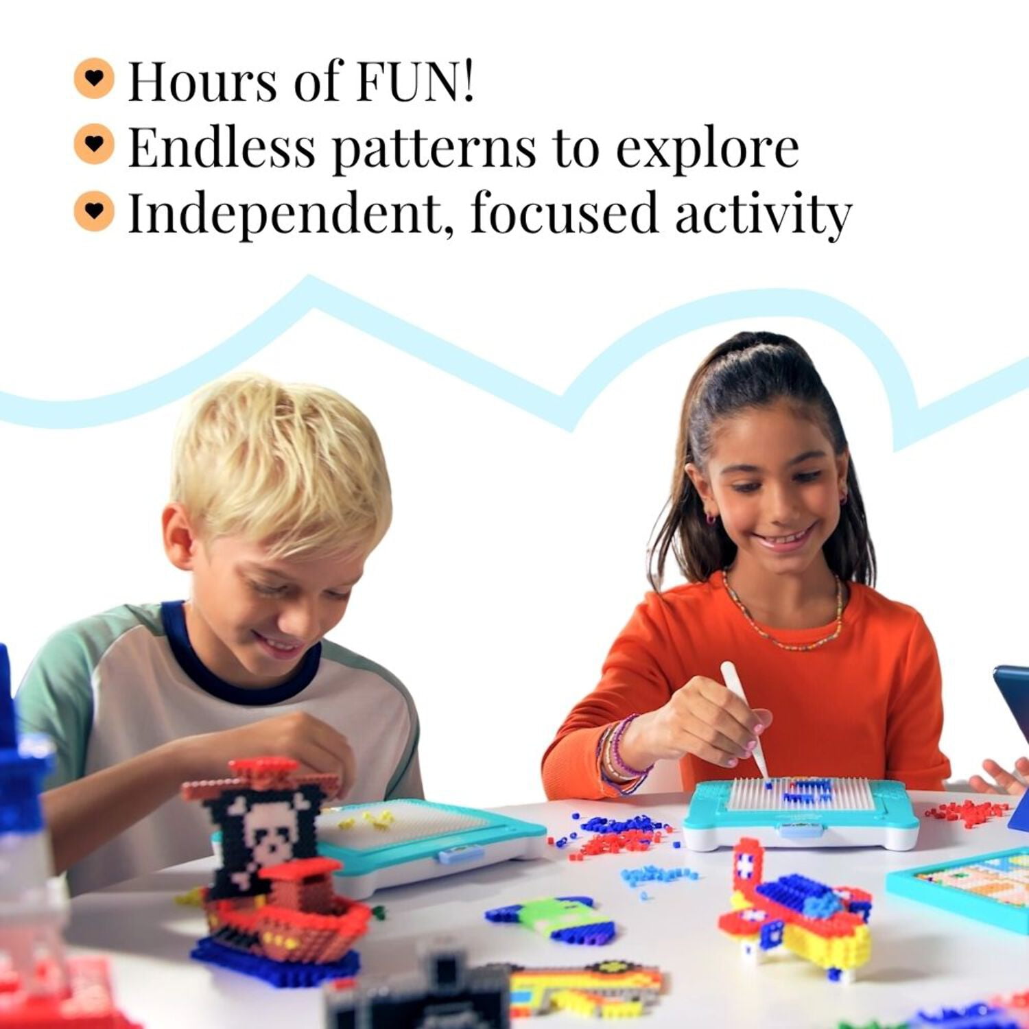 Flycatcher Smart Pixelator 2.0 – LED Pattern Guide for Fuse Bead Crafts, 2D & 3D Designs, Free App-Connected STEAM Toy, Ages 7+