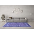 thumbnail image 3 of Ahgly Company Indoor Round Medallion Blue Traditional Area Rugs, 4' Round, 3 of 4