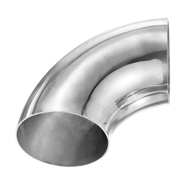 Uxcell 4-Pack Codo de Doble Curvatura de 90 Grados OD 3.5 Pulgadas, Tubo de Escape de Acero Inoxidable 304