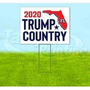 Florida For Trump Flag (18" x 24") Yard Sign, Includes Metal Step Stake