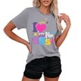 thumbnail image 2 of Women's T-shirts Women's Summer Round Neck Retro 80s Loose Casual Short Sleeved Top T-shirts, 2 of 5