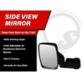 thumbnail image 2 of SuperATV Side View Mirrors for Can|Am Maverick / Commander / Polaris PRO XP / Yamaha / Honda / CFMOTO|Fits 2'' Round Roll Cages |Left and Right Mirrors|8.5" x 4.25" Convex Mirror|SVM-002, 2 of 5