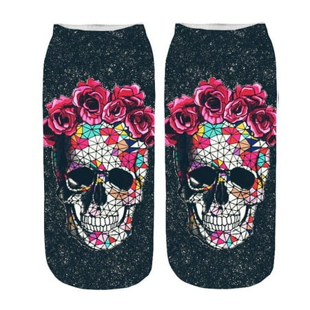 

XINKAIRUN Socks Women 3D Cartoon Funny Crazy Cute Starry Sky Amazing Novelty Print Ankle Socks As Shown (Buy 3 Get 2 Free)