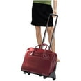 thumbnail image 4 of McKlein USA by McKlein Women's Detachable- Wheeled Leather Briefcase, Red, 4 of 7