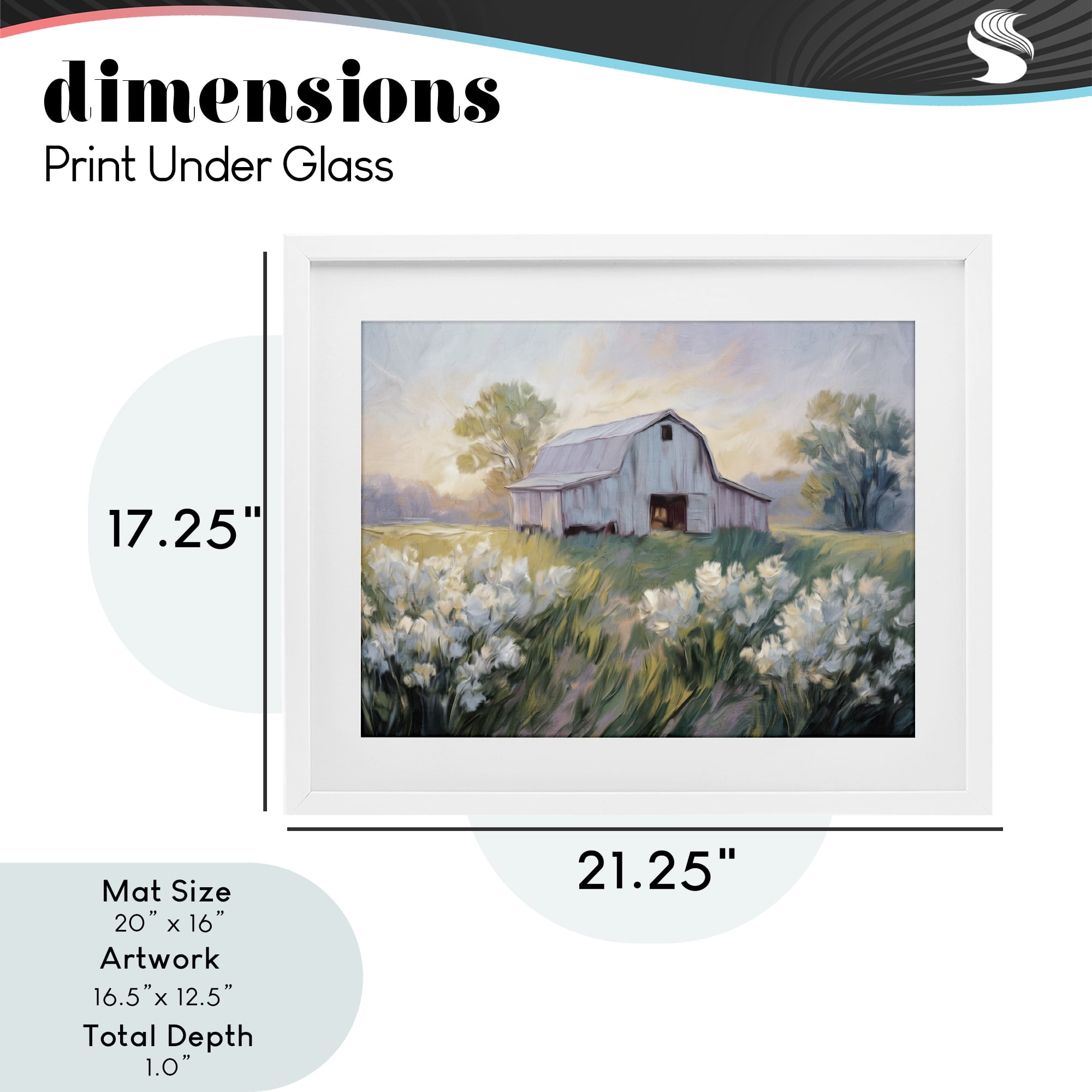 Stupell Industries Secluded Barn Landscape White Framed Print Under Glass, design by Kim Allen