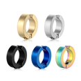 thumbnail image 2 of Boucles d'Oreilles Huggie en Acier Inoxydable pour Hommes Mode Punk Perçage Bijoux Or Bleu Noir, 2 of 3