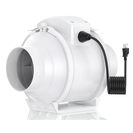 

4-inch Inline Duct Fan 4-inch 160 CFM with Temperature Humidity Controller Quiet EC-motor Ventilation Exhaust Fan for Cooling Booster Grow Tents Hydroponics