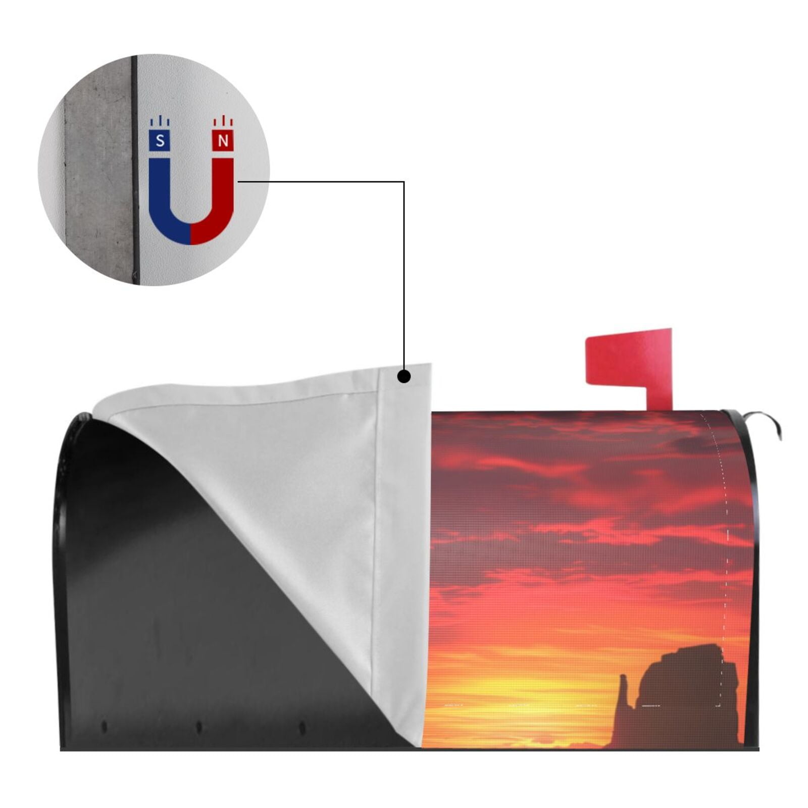 Kdxio Magnetic Mailbox Cover 21x18 in Mailbox Cover Outdoor Decoration Holiday Mailbox Covers for Home Garden Yard-21x18 in