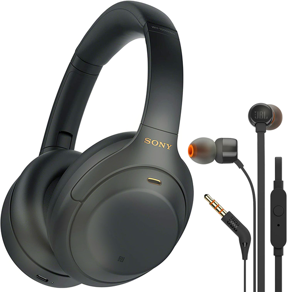 Sony WH-1000XM4 Wireless over-the-Ear Headphones with Google Assistant and  Alexa and JBL T110 in Ear Headphones