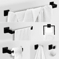 Bathroom Hardware Set 6Piece Towel Bar Set Black Towel Rack for