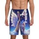 thumbnail image 1 of Balery Night Sky Winged French Bulldog Pantalones cortos de pijama de punto de algodón para hombre con cinturilla y bolsillos-Medium, 1 of 6