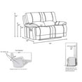 thumbnail image 4 of Titan Furnishings 76" Transitional Faux Leather Console Loveseat in Brown, 4 of 5