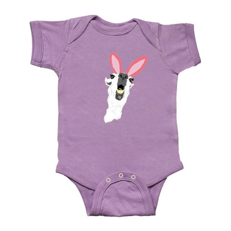 

Inktastic Easter Goofy Llama wearing Bunny Ears Gift Baby Boy or Baby Girl Bodysuit