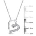 thumbnail image 2 of Everly Women's Diamond Accent 10k White Gold Heart Pendant with Chain, 2 of 10