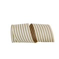 thumbnail image 1 of Reliant Ribbon 93409W-750-10F 4 in. 10 Yards Bold Stripe Linen Solid Wired Edge Ribbon, Natural, 1 of 1