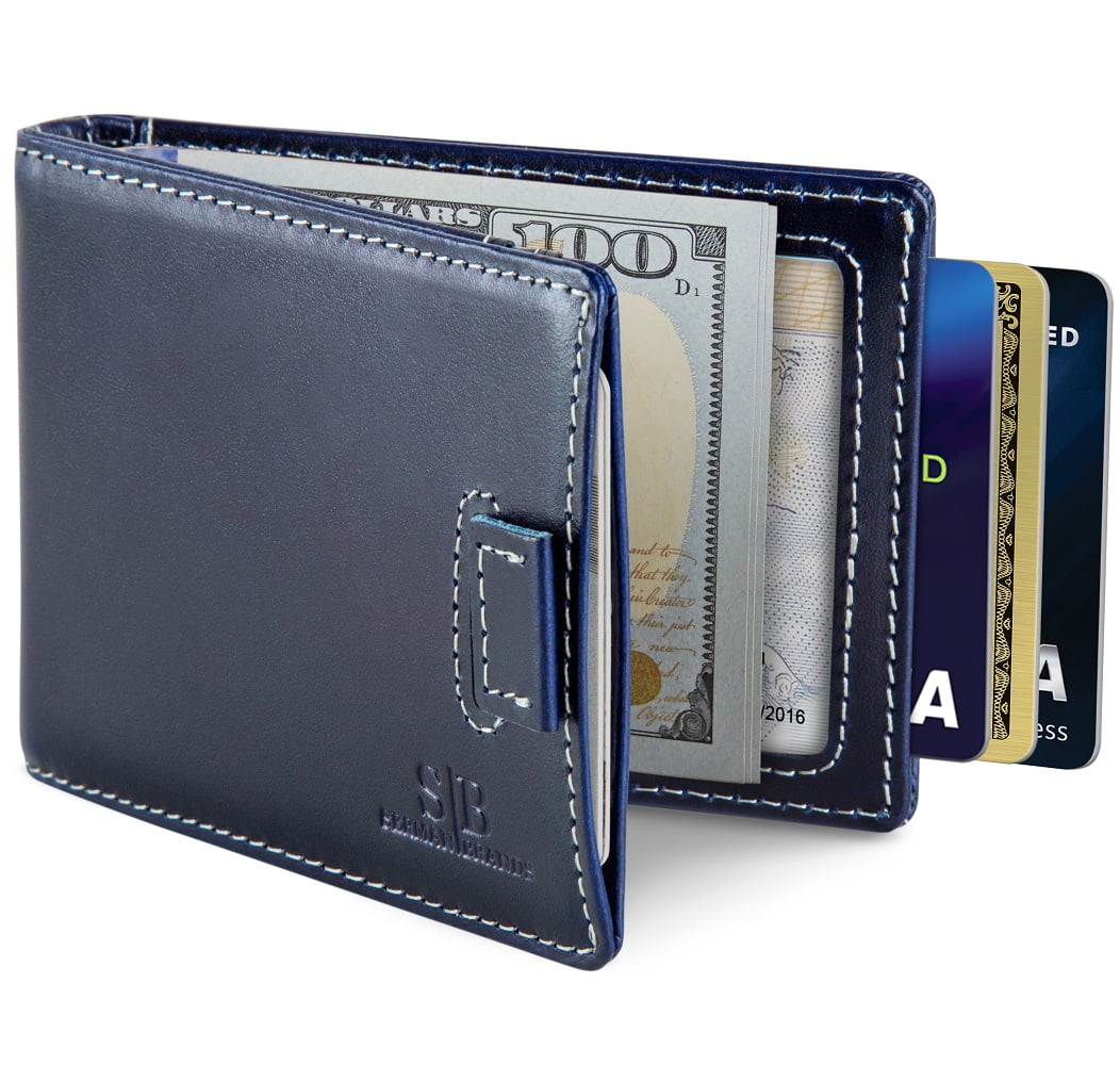 Serman Brands Slim Wallet Money Clips | Bifold Leather Wallet | RFID ...