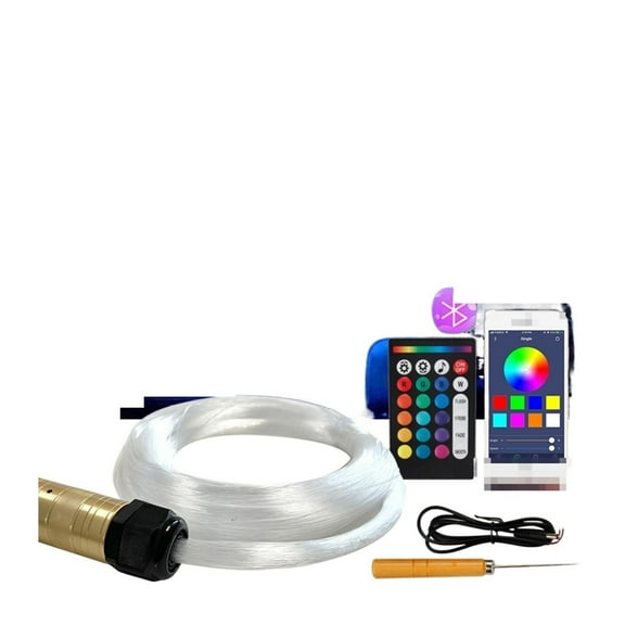 Led Car Ceiling Decor Interor Roof Star Lights 6W Bluetooth/APP RF Remote Control RGB Fiber Optic Music Sensor Kit Accessories ,Safe to Use