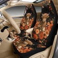 thumbnail image 3 of Xixirimido Highland Cattle Boho Floral Print Car Seat Covers for Front Seats 5Pcs Car Accessories with Seat Belt Covers & Center Console Cover Universal Fit for SUVs,Vans,Trucks,Sedans, 3 of 8