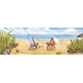 thumbnail image 2 of Halm, Carol 24x11 Black Ornate Wood Framed with Double Matting Museum Art Print Titled - Beach For Two, 2 of 4