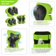 thumbnail image 3 of Kids Protective Gear for 3-8 Years Toddlers, Knee Elbow Pads with Wrist 3 in 1 Sports Gear Set for Bike, Cycling, Skateboard, Green, 3 of 9