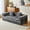 Gray, variant on Resenkos Convertible Floor Sofa Bed with Pillow Armrests, for Living Room, Chenille - Dark Grey