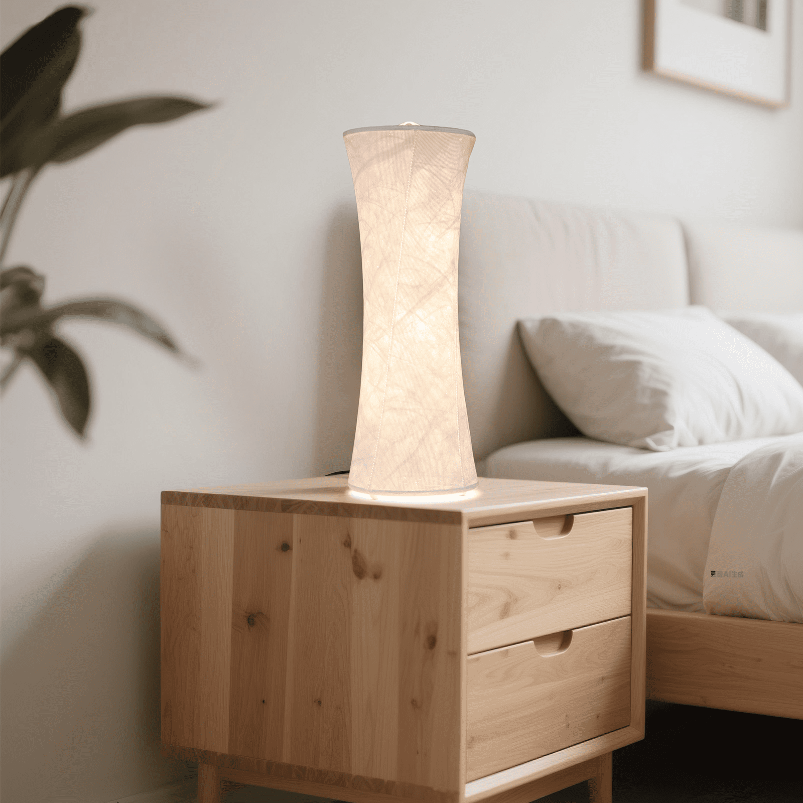 SUNMORY Table Lamps, Set of 2 Dimmable Desk Lamp with 10 Brightnesss Adjustable & 3 Color Temperatures, Warmer Lamp With Tyvek Paper Fabric Lamp Shade Small Lamp for Reading Nursing Night Light White