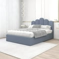 thumbnail image 2 of Relax & Rejuvenate Upholstered Platform Bed Frame Queen Size Gas Lift Up Storage Bed with Headboard, Storage Underneath, Steel Slat Support with Hydraulic Storage System Pink, 2 of 10