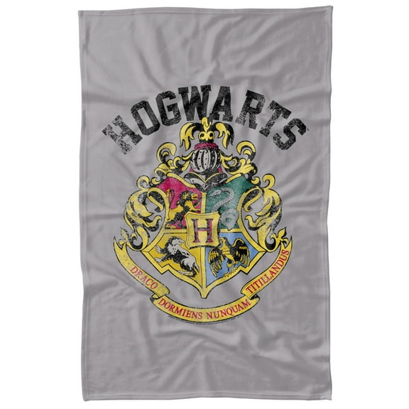 Harry Potter Hogwarts Crest Fleece Blanket 36' x 58',Hogwarts Crest