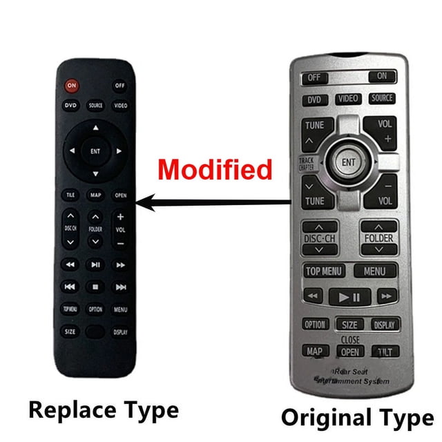 Rear DVD Entertainment Remote Control for Toyota for Land Cruiser Prado LC150 LC200-