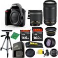 thumbnail image 1 of Paquete de Vacaciones Zeetech D3300 con AFP 18-55 Mm AF-P 70-300 Mm Trípode 2 Tarjetas de Memoria 16 GB, 1 of 1