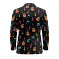 thumbnail image 6 of Uourmeti Guitar Music Pattern Suit Jacket, Regular Fit Men's Suit Single Button Polyester Men's Suits for Business, 6 of 9