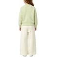 thumbnail image 5 of Cethrio Girls Knitted Outfit Sets, Fall Long Sleeve 2 Piece Pullover Girls' Clothing Sets Green Size 5-6 T, 5 of 5