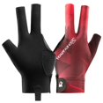 thumbnail image 1 of Guantes de billar profesionales D258 ligeros y transpirables de tres dedos, antideslizantes, para billar individual, 1 of 6