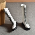 thumbnail image 5 of FRSASU Women's High Heel Knee High Boots with Non Slip Sole Punk Style Tall Boots for Party Evening and Casual White, 5 of 9
