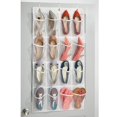 thumbnail image 2 of Non-Woven Fabric Hanging Over Door Shoe Organizer for Closets, White/Clear, 2 of 6