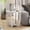White, variant on YANGLI Round Farmhouse End Table with Crisscross Pedestal Base, Distressed Finish Side Table Rustic Accent for Living Room, Pine Wood, Black