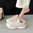 thumbnail image 6 of EKVAHL Orthopedic Sneakers for Women, Faux Suede Accent Outdoor Hiking Shoes, Backyard Mountain Trekking Walking Shoes Pink, 6 of 6