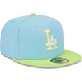 thumbnail image 3 of Men's New Era Light Blue/Neon Green Los Angeles Dodgers Spring Color Two-Tone 59FIFTY Fitted Hat, 3 of 6