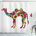 thumbnail image 1 of Ambesonne Trippy Shower Curtain, Abstract Camel, 69"Wx84"L, Multicolor, 1 of 3