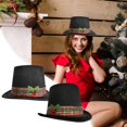 thumbnail image 2 of Christmas Party Hat Festive Top Hat Holiday Game Character Accessory Non Woven Fabric Red Bird Design for Events, 2 of 5