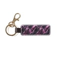 thumbnail image 3 of Keychain 6×3.1×1inpu Leather With Delicate Touch And Strong Recognition Is Used For Daily Travel, Work And Picnic Darkmagenta Marble_2, 3 of 8