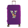 thumbnail image 1 of Travel Luggage Cover Baggage Suitcase Protector Washable Reusable Dustproof Scratch-proof Suitcase Cover Butterfly Print Pattern 8butterfly letter Y S, 1 of 6