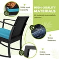 thumbnail image 2 of Devoko 3 Pieces Patio Furniture Set, Rocking Chairs with Coffee Table Set, Outdoor Wicker Bistro Set for Garden, 2 of 7